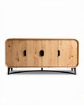Houten dressoir met metalen poten 50 x 30 x 40cm voor opslag en presentatie