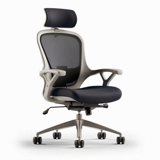 Ergonomische bureaustoel met zwarte mesh bekleding 70 x 60 x 110cm